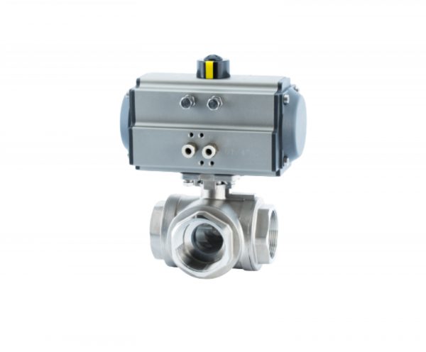 Pneumatic Three-way Ball Valve