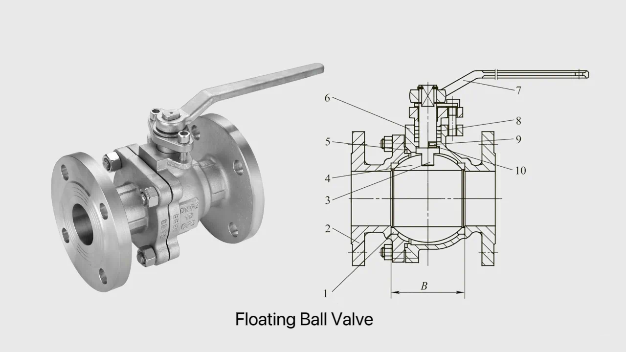 Floating ball valve